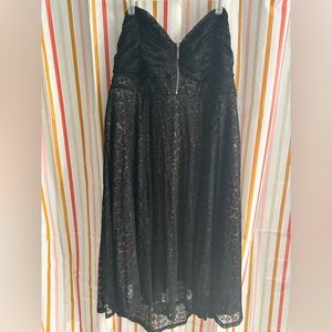 Torrid Betsy Johnson strapless leopard print dress size 22